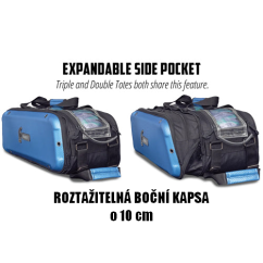TAŠKA NA 3 KOULE TOTE CARBON SKOŘEPINOVÁ MODRÁ