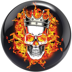 FLAMING SKULL BRUNSWICK VIZ-A-BALL