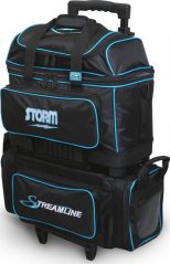 4 BALL ROLL STREAMLINE BAGS BLACK/BLUE