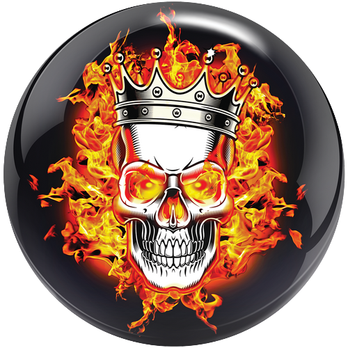 FLAMING SKULL BRUNSWICK VIZ-A-BALL