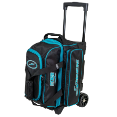 TAŠKA NA 2 KOULE NA KOLEČKÁCH STREAMLINE DIAMANTOVĚ  ČERNÁ/AQUA