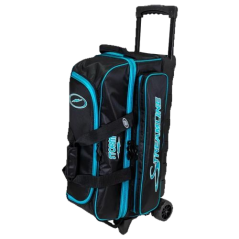 TAŠKA NA 3 KOULE NA KOLEČKÁCH STREAMLINE DIAMANTOVĚ ČERNÁ/AQUA