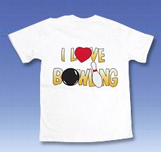 T-SHIRT I LOVE BOWLING WHITE