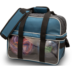 TAŠKA DLX NA 2 KOULE NOSIČKA S PROSTOREM NA BOTY OCELOVĚ MODRÁ/ČERNÁ