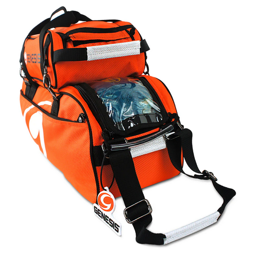 TAŠKA NA 3 KOULE TOTE  GENESIS SPORT ČERNÁ/ORANŽOVÁ