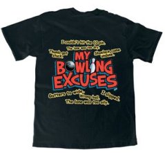 BAVLNĚNÉ TRIKO MY BOWLING EXCUSES ČERNÉ