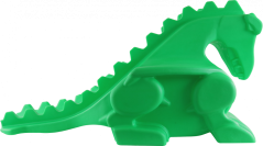 DĚTSKÁ BOWLINGOVÁ RAMPA ZELENÝ NEONOVÝ DRAK