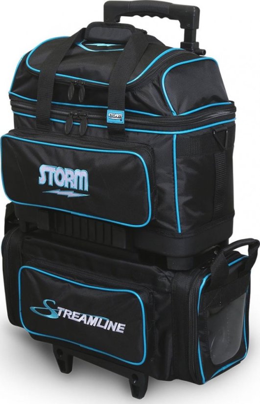 4 BALL ROLL STREAMLINE BAGS BLACK/BLUE