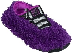 FUZZY SHOE COVER PURPLE ONE SIZE- PAIR