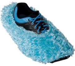 FUZZY SHOE COVER ICE BLUE ONE SIZE- PAIR