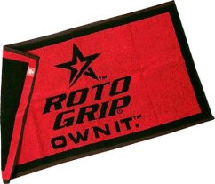 WOVEN TOWEL BLACK/RED