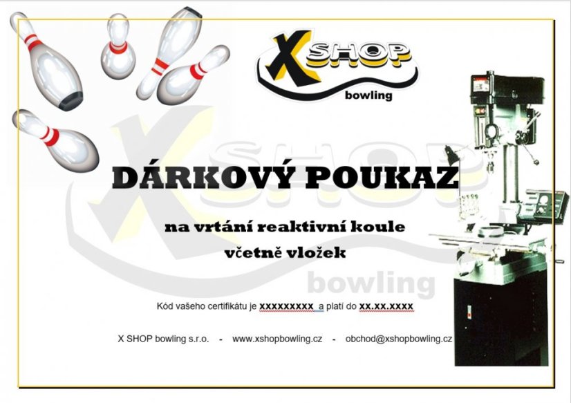 POUKAZ NA VRTÁNÍ REAKTIVNÍ KOULE VČETNĚ VLOŽEK