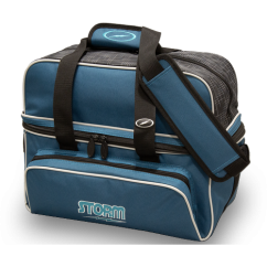 TAŠKA DLX NA 2 KOULE NOSIČKA S PROSTOREM NA BOTY OCELOVĚ MODRÁ/ČERNÁ