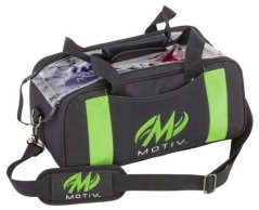 CLEAR VIEW DOUBLE TOTE BLACK/ GREEN