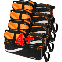 TAŠKA NA 3 KOULE TOTE DELUXE S TAŠKOU NA BOTY ČERNÁ/ORANŽOVÁ 4+