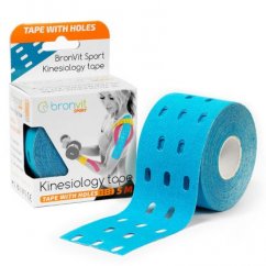 KINESIOLOGY TAPE WITH HOLES LIGHT BLUE 5 M x 5 CM
